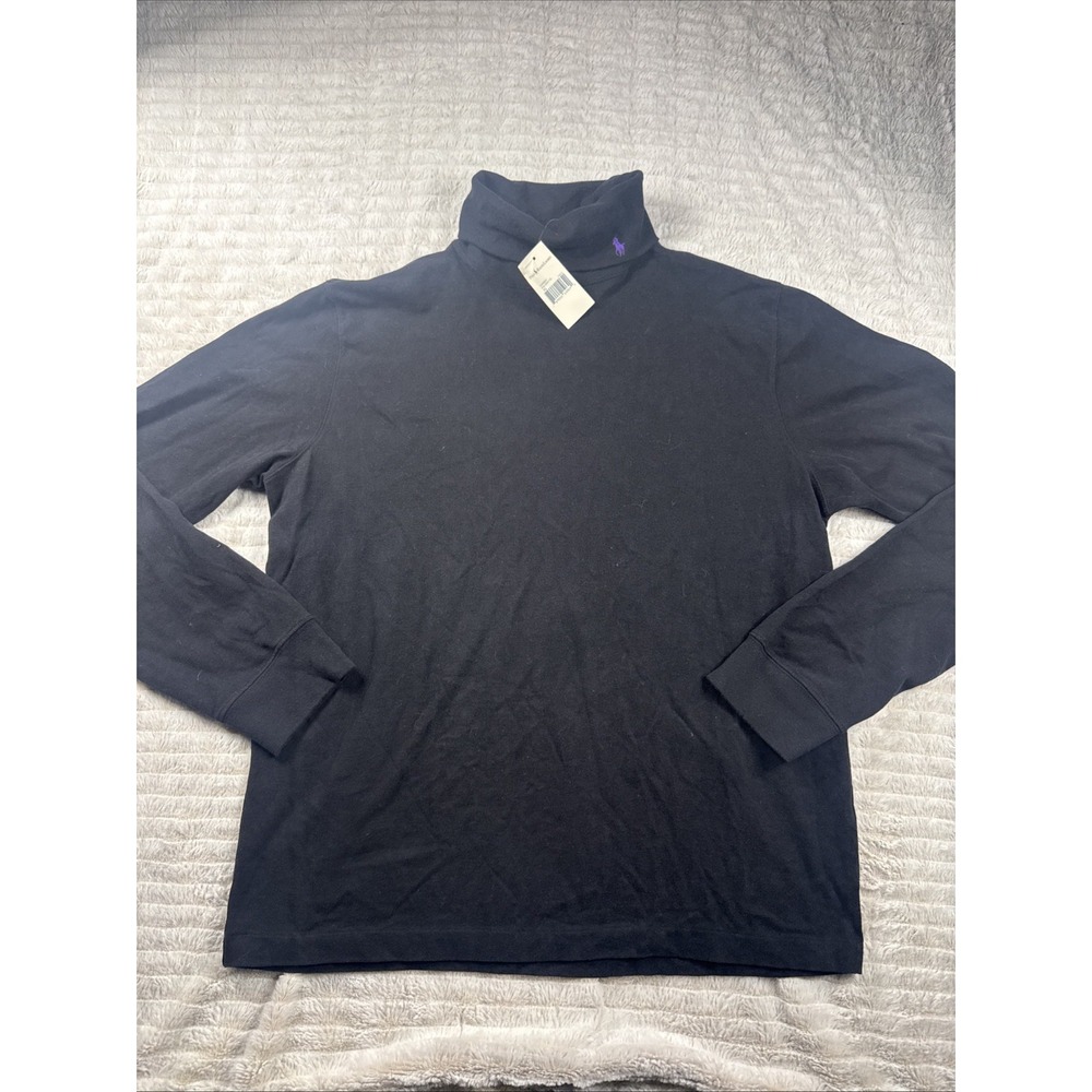 NWT Polo Ralph Lauren Mens Soft Cotton Turtleneck T-shirts Size XL Color Black